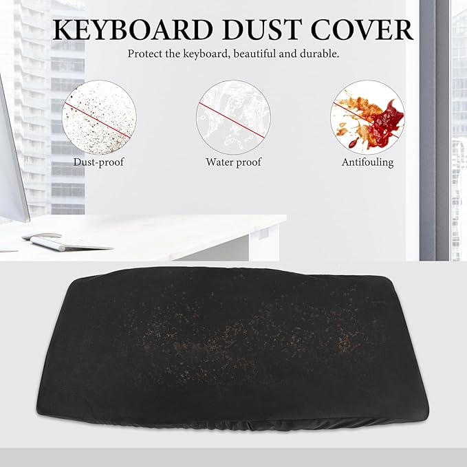 Geekria Keyboard Dust Cover, Ergonomic Keyboard Cover Protector, Dust and Water Splash Resistant, Compatible with Logitech ERGO K860 (Black)