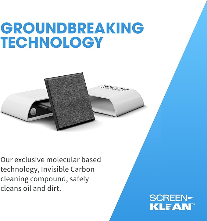 CarbonKlean ScreenKlean Tablet Screen Cleaner - Compatible with iPad, Android & Amazon Tablet - with Carbon Microfiber Tech - Injected White - 1 Count (Pack of 1)