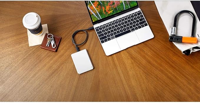 LaCie Mobile Drive, 2 TB , External Hard Drive HDD – Moon Silver, USB-C USB 3.0, With Rescue Services (STHG2000400)