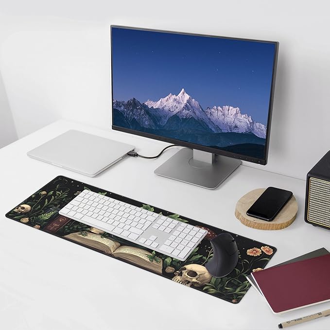 Dark Academy Desk Mat Large Gaming Mouse Pad Dark Academy Extended Mousepad Big in Laptop Computer Mouse Keyboard Mat for Office Desk Decor 35.5x16 in