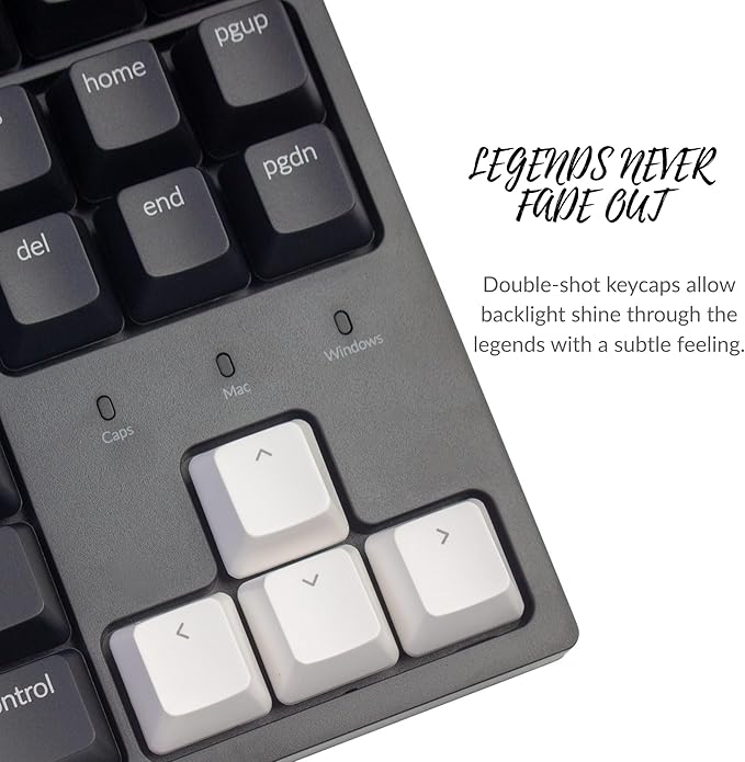 Keychron C1 Wired TKL Mechanical Keyboard, RGB Backlit, Double-Shot ABS Keycaps, Hot-Swappable Pre-lubed Linear Switch Compatible with Mac & Windows