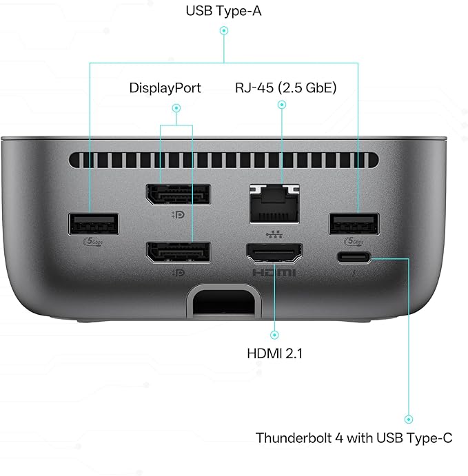 HP Docking Station for Laptop Dual Monitor and Charging Bundle - HP Thunderbolt 4 Ultra 100W G6 Dock with 100W AC Adapter, HDMI & DP Cable & USB-C Cable