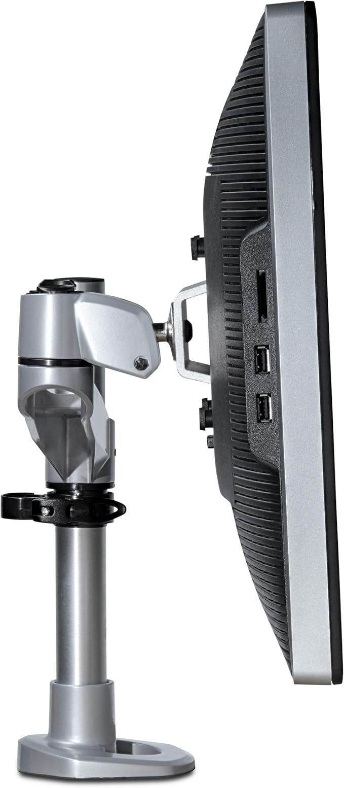 StarTech.com Desk Mount Monitor Arm, for UHD, iMac and Apple Thunderbolt Displays up to 49" (30.9lb/14kg), Articulating Height Adjustable Single Monitor Pole Mount, Clamp or Grommet Base, TAA