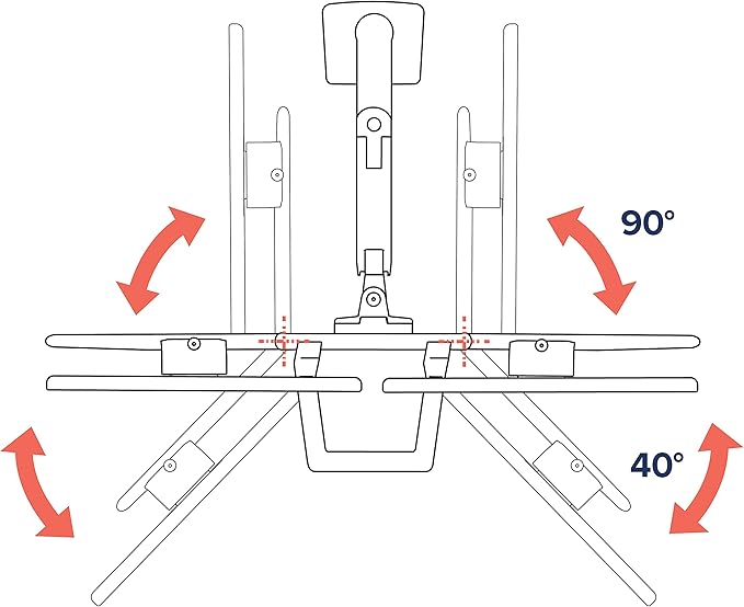 Ergotron – HX Dual Monitor Arm, VESA Desk Mount – for 2 Monitors Up to 32 Inches, 5 to 17.5 lbs Each – Polished Aluminum