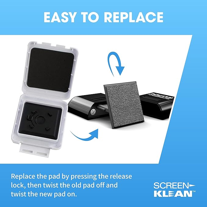 CarbonKlean SmartKlean Replacement Pads - for iPad, Android Tablet, & Amazon Tablet - Screen Cleaner with Carbon Microfiber Tech - 1 Count (Pack of 1)