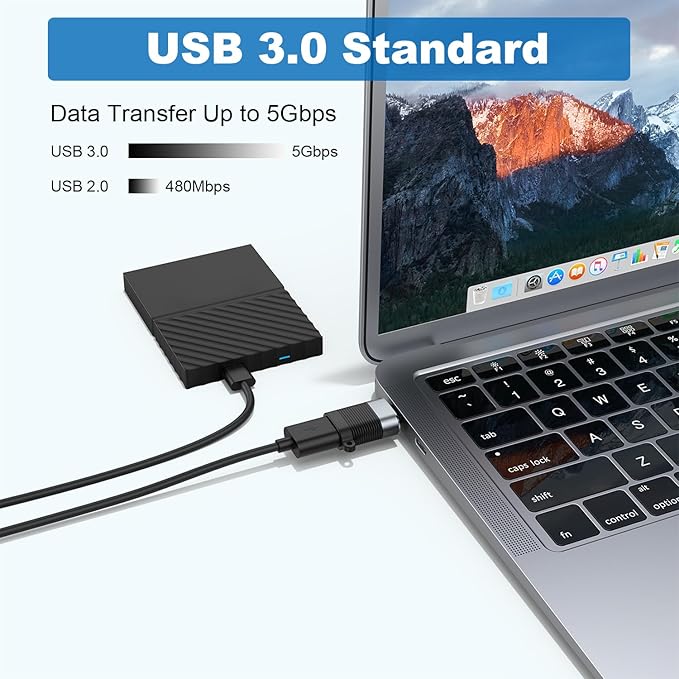 AreMe USB C Adapter (6 Pack), Micro USB Male to USB C Female Adapter, USB 3.0 to Type C Converter Connector