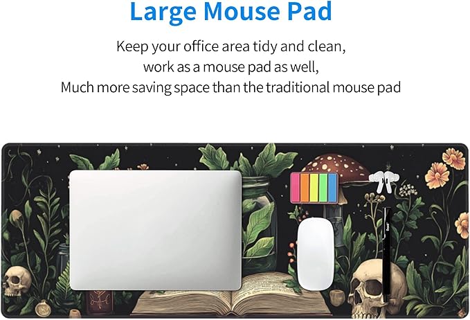 Dark Academy Desk Mat Large Gaming Mouse Pad Dark Academy Extended Mousepad Big in Laptop Computer Mouse Keyboard Mat for Office Desk Decor 35.5x16 in