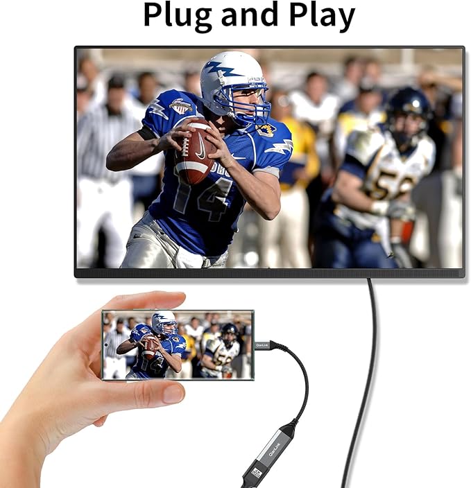 USB Type C to HDMI Adapter, USB C to HDMI 4K Cable [Thunderbolt 3/4] for MacBook Pro/Air 2023, iPhone 15 16 17 Pro Max, Dell XPS, Pixelbook, Surface, IPad Pro, iMac, XPS 17, Galaxy S25 S24