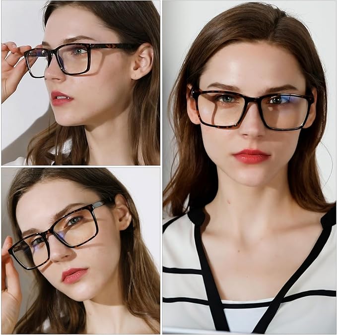 ANDWOOD Blue Light Blocking Glasses Men Women Computer Filter Large Frame Bluelight Blocker Anti Blue Ray Lightweight AR002