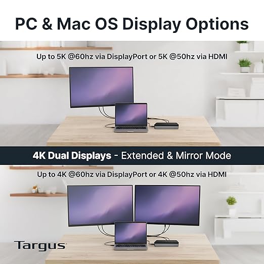 Targus USB-C Universal Quad 4K (QV4K) Docking Station with 100W Power Delivery, Black (DOCK570USZ)