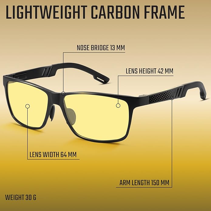 IBOANN Blue Light Glasses for Men - Lightweight Al-Mg Metal, Gaming Computer Blocking Glasses, Eye Protection Anti Eyestrain