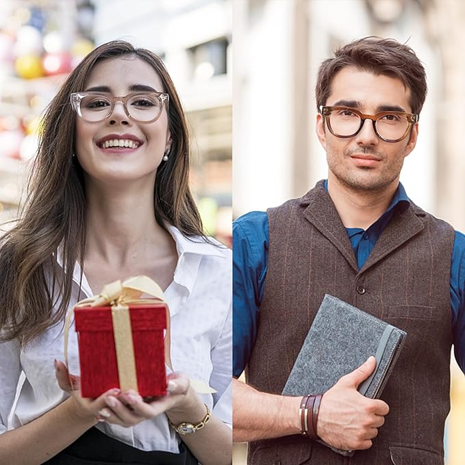 OPTOFENDY Oversized Blue Light Blocking Glasses for Women, Fashion Square Computer Eyeglasses