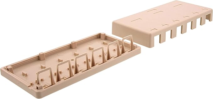 Networx® 6-Port Ethernet Keystone Jack Surface Mount Box, Unloaded, Ivory