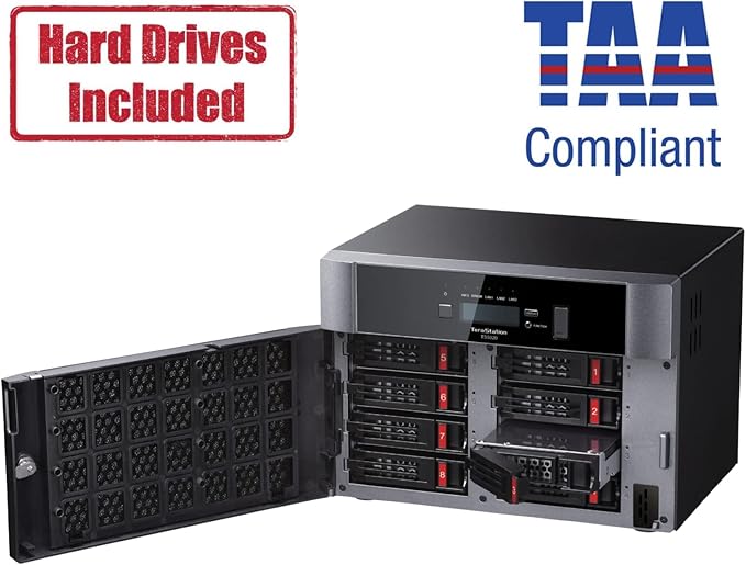BUFFALO TeraStation 5820DN 8-Bay Business Desktop NAS 32TB (4x8TB) with Hard Drives Included RAID iSCSI Network Storage File Server
