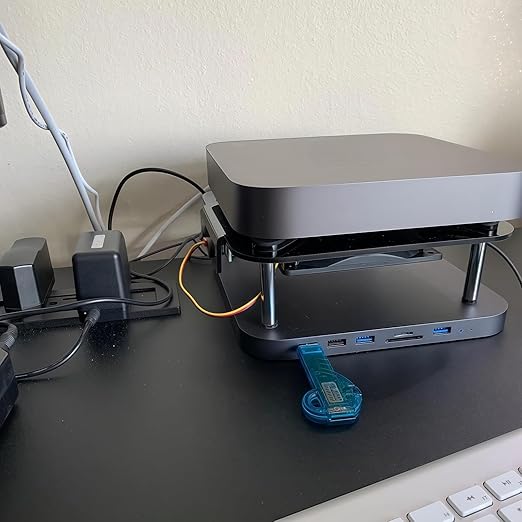 Mac mini Radiator Cooling Fan Wind Speed Enhancement Modified Double Deck Acrylic Chassis,Mini Radiator Overclock Base with 12cm Silent Fan