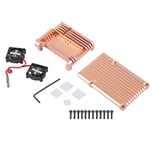 Hyuduo Protective, Aluminum Alloy Enclosure with Dual Cooling Fan, Hex Wrench and Screws, for 3 Model B B