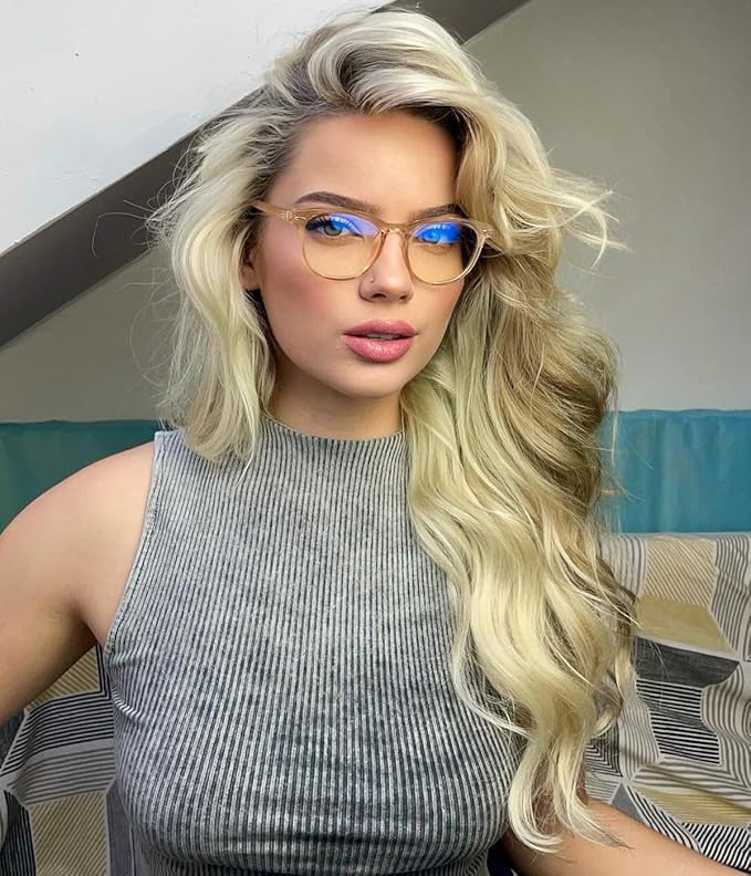 Blue Light Blocking Glasses for Women Men,Fashion Square Blue Blockers Glasses,Computer/TV/Phones/Gaming Glasses