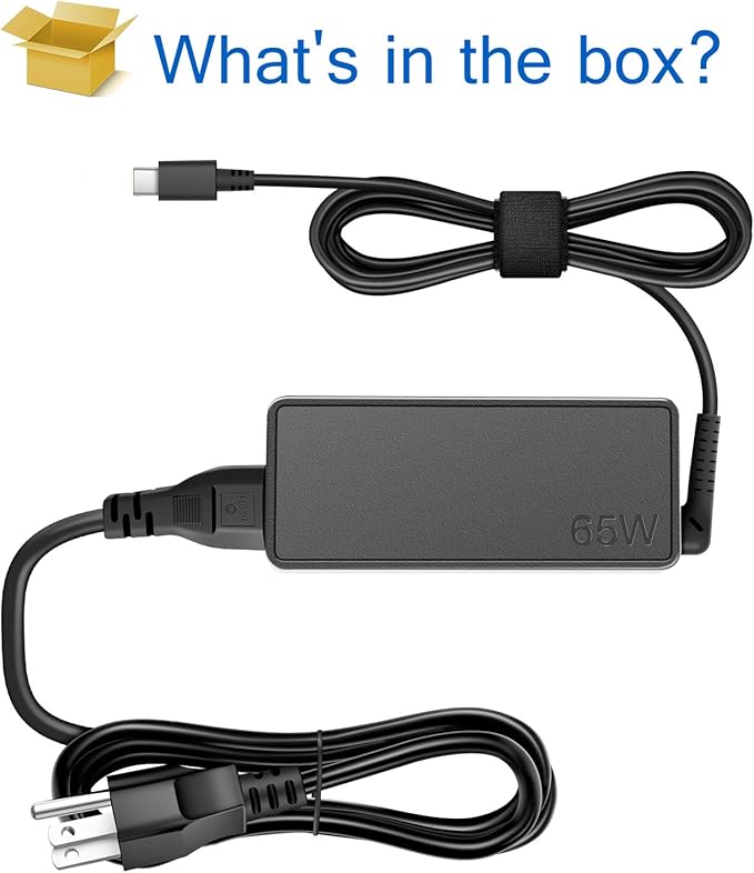 Charger Compatible with Lenovo Laptop Computer Thinkpad Yoga Chromebook USB C Laptop Charger 65W 45W
