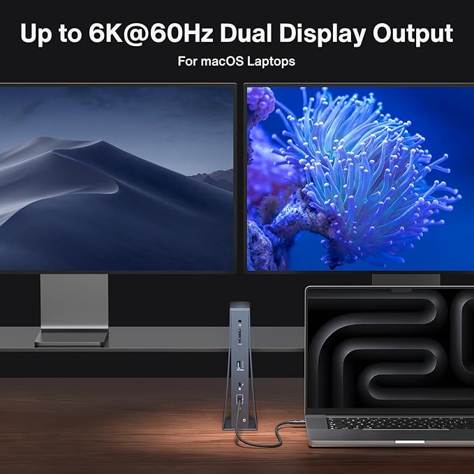 iVANKY Intel Certified Thunderbolt 5 Dock Upgrade FusionDock Pro 3 Docking Station with 11-Port 180W Power, Single 8K, Dual 6K@60Hz for MacBook Pro/Max Series, Dual 8K@60Hz for Window, 120Gbps, 2.5GbE