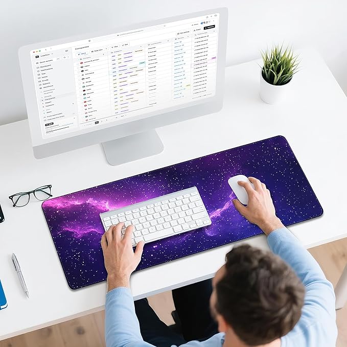 Mouse Pad Gaming - Desk Mat for Keyboard and Mouse - Galaxy Space Large Mouse Pad for Desk, Mousepad (31.5" x 11.8") with Non-Slip Base, Desks Pad Mat for Gaming, Office and Home