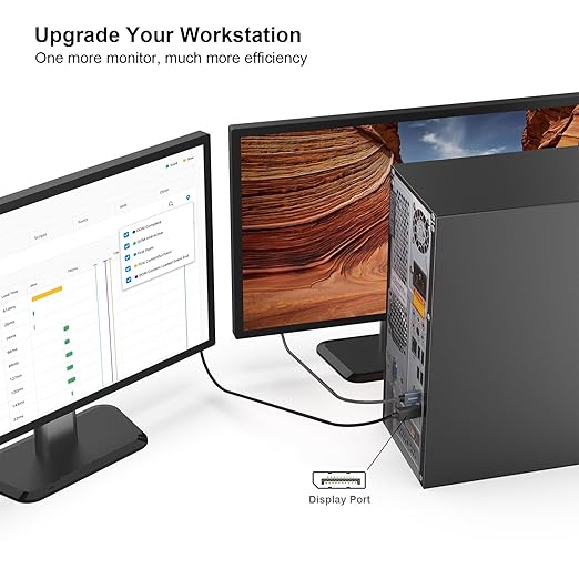 4K DisplayPort to HDMI 6 Feet Cable 2 Pack, Uni-Directional DP 1.2 Computer to HDMI 1.4 Screen Cable Compatible with HP, ThinkPad, AMD, NVIDIA, Desktop