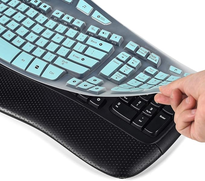 CaseBuy Keyboard Cover for Logitech K350 & MK550, Ultra Thin Protector, Mint