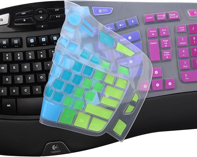 Logitech Keyboard Cover for K350, MK570, MK550 - Protective Skin - Rainbow