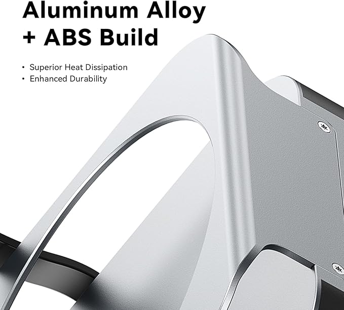 VENTION for Mac mini M4 Dock, 10 in 1 Aluminum Stand for M4/M4 Pro with M.2 NVMe SSD Enclosure, 4K@240HZ/144HZ USB A 3.2, 10Gbps Transfer, USB C Extender, SD/TF Reader, Silver