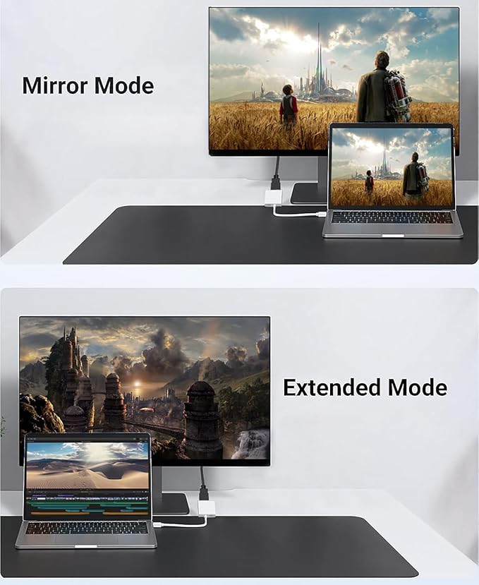 USB-C to HDMI Adapter 4K@60Hz for iPhone 15 16 MacBook Pro Air iPad Pro, USB 3.1 Type C Digital AV HDMI 2.0 Cord Compatible with Samsung Galaxy S25/S24/S23/S22, Pixelbook, XPS and More