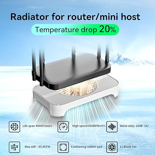 X3 USB Cooling Fan, 18dB Ultra-Quiet 140mm USB PC Fan with Built-in Cable & One-Touch Switch for Router, Receiver, Amplifier, DVR, PlayStation, Xbox, Computer Cabinet Electronics Cooling