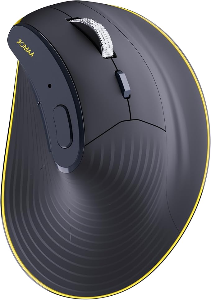 JOMAA Ergonomic Wireless Bluetooth Vertical Silent Mouse, Rechargeable with Backlight and Fast Scrolling, Suitable for Laptop,Desktop,PC,MacBook