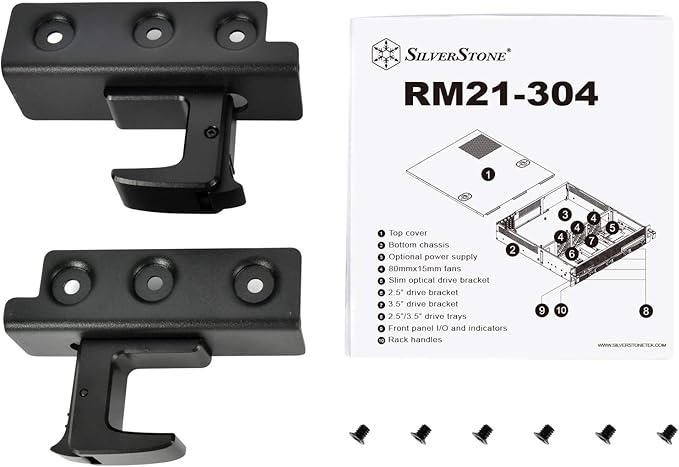 Silverstone Technology RM21-304 2U Micro-ATX Rackmount Server Chassis with Four 3.5" hot-swap Bays, SST-RM21-304