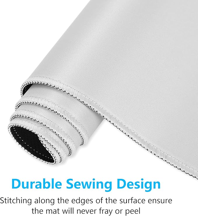 Dapesuom Large Gaming Mouse Pad, Extended Mouse Mat with Stitched Edges, Full Size Keyboard Pad with Non-Slip Base, Big XXL Computer Desk Mats for Gamer, Laptop, Office, 35.5 x 15.7in, Space Gray