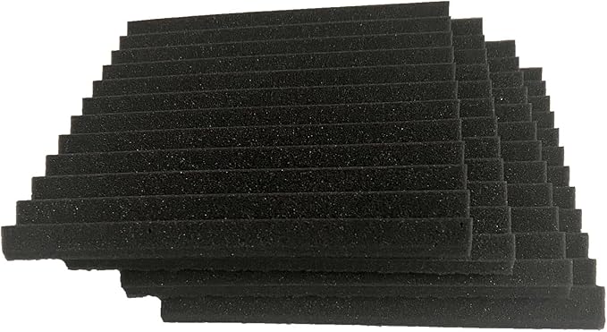 52 Pack 12 "X 12 "X1" Acoustic Panels Studio Soundproofing Foam Wedge Tiles, (52BLACK)