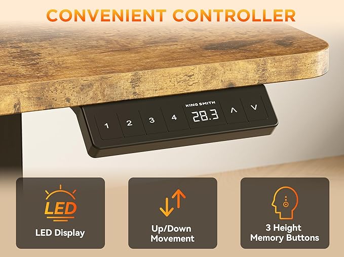 75x61 Inches Reversible L Shaped Standing Desk Height Adjustable with Cup Holder, Electric Corner Computer Workstation for Home Office, Ergonomic Sit Stand up Gaming Desk, Rustic Brown