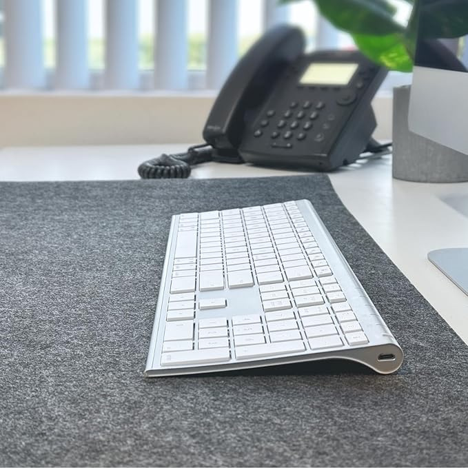 Macally Wireless Bluetooth Keyboard for Mac - Compatible Apple Keyboard or MacBook Pro/Air, iMac - Multi-Device, Up to 3 Devices with 110 Keys, 20 Shortcuts, Numeric Keypad, and Rechargeable - Silver