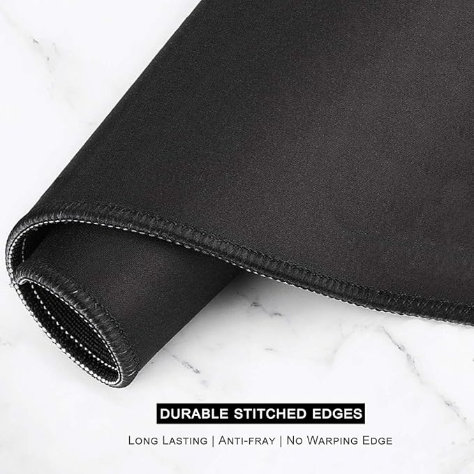 Auhoahsil Large Mouse Pad, XXL Desk Pad, Extened 35" x 15", Non-Slip Rubber Base, Stitched Edges, Superior Surface, Waterproof Keyboard Mat, Large Mousepad for Gamer, Office & Home, Pink Gold Leopard