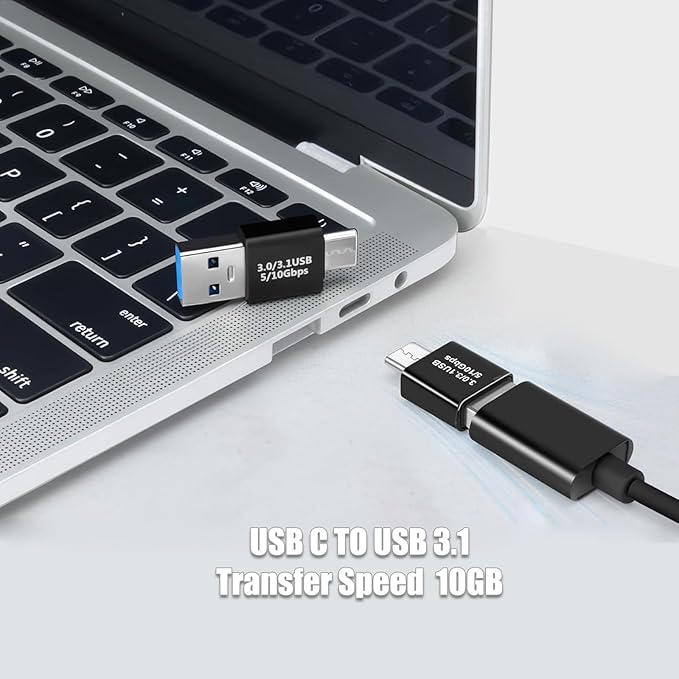 Pastall 𝟒𝐏𝐚𝐜𝐤 𝐔𝐩𝐠𝐫𝐚𝐝𝐞𝐝 USB 3.1 Male to USB C Male Adapter ，USBc/Typec Male to USB Male Converter, Compatible with Mobile Phones/Computers/Notebook Computers/Mobile Phones