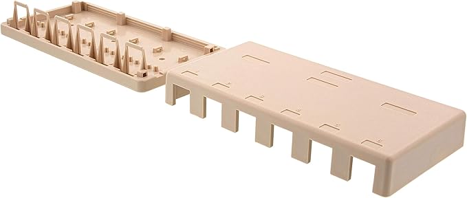 Networx® 6-Port Ethernet Keystone Jack Surface Mount Box, Unloaded, Ivory