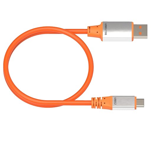 OkyLink 1.5ft (0.5M) USB 3.2 Gen 2 Type A to Type C Male to Male Cable - 10Gbps Long Range, Orange