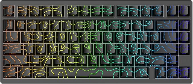 MG75PRO 81 Keys Wired Magnetic Switch Mechanical Keyboard, Hall Effect, 8KHZ/ARGB/CNC Aluminum, Gasket Structure Gaming Keyboard(Black)