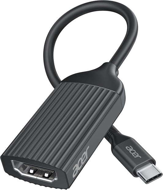 acer USB-C to HDMI Adapter 4K@60Hz, (High Speed, Thunderbolt 3/4) Type C to HDMI Converter Compatible with MacBook Pro/Air, iPhone 16 15 Pro/Max, iPad Pro/Air, Surface, Dell XPS, Chromebook Black