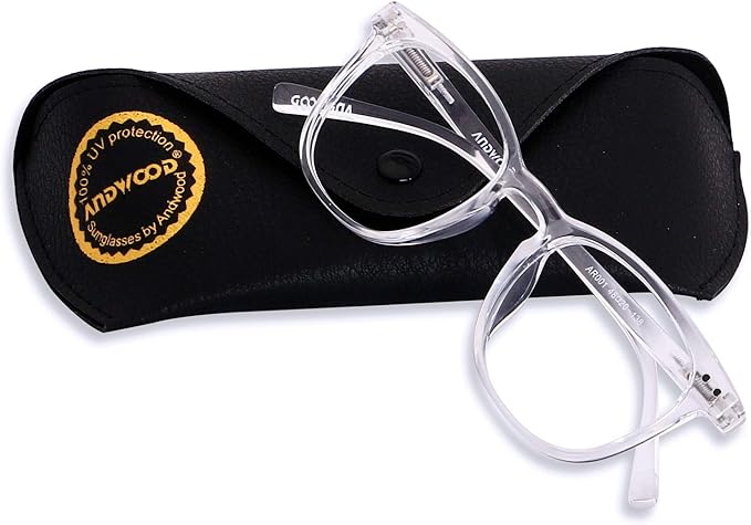 ANDWOOD Blue Light Blocking Glasses Women Men Computer Small Face Clear Bluelight Blocker Eyeglasses Frame