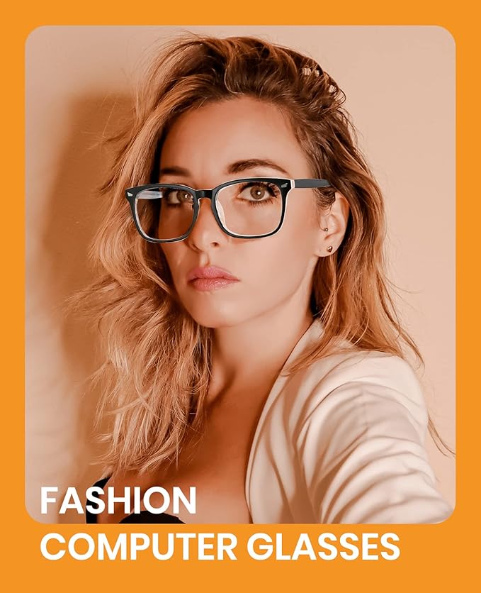 Cyxus Blue Light Glasses Men Women Reduce Eye Strain UV Blocking for Office Work Computer Screen 8082