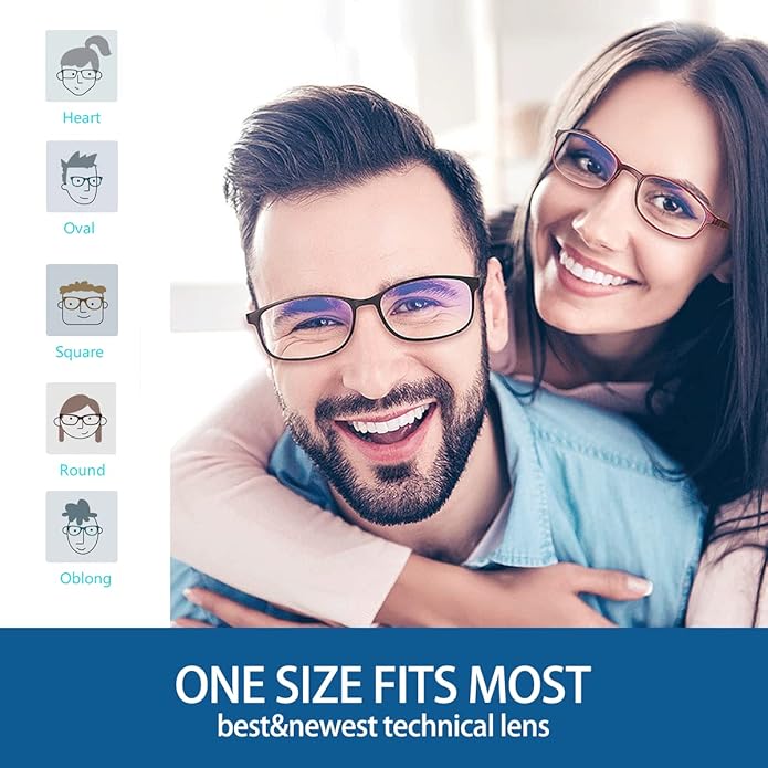 AOSM Blue Light Glasses for Men & Women,Gaming glasses Anti-Glare UV400 Protection,Blue Light Blocking to Relieve Eye Strain
