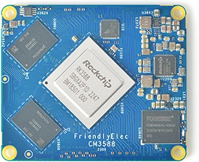 WayPonEV CM3588 Plus NAS Network Storage CPU Module - 4/8/16/32GB RAM, up to 256GB eMMC, 8-core Rockchip RK3588 Chip - for Home Cloud Server, Laptop Alternatives and AI Deep Learning (16+64GB Module)