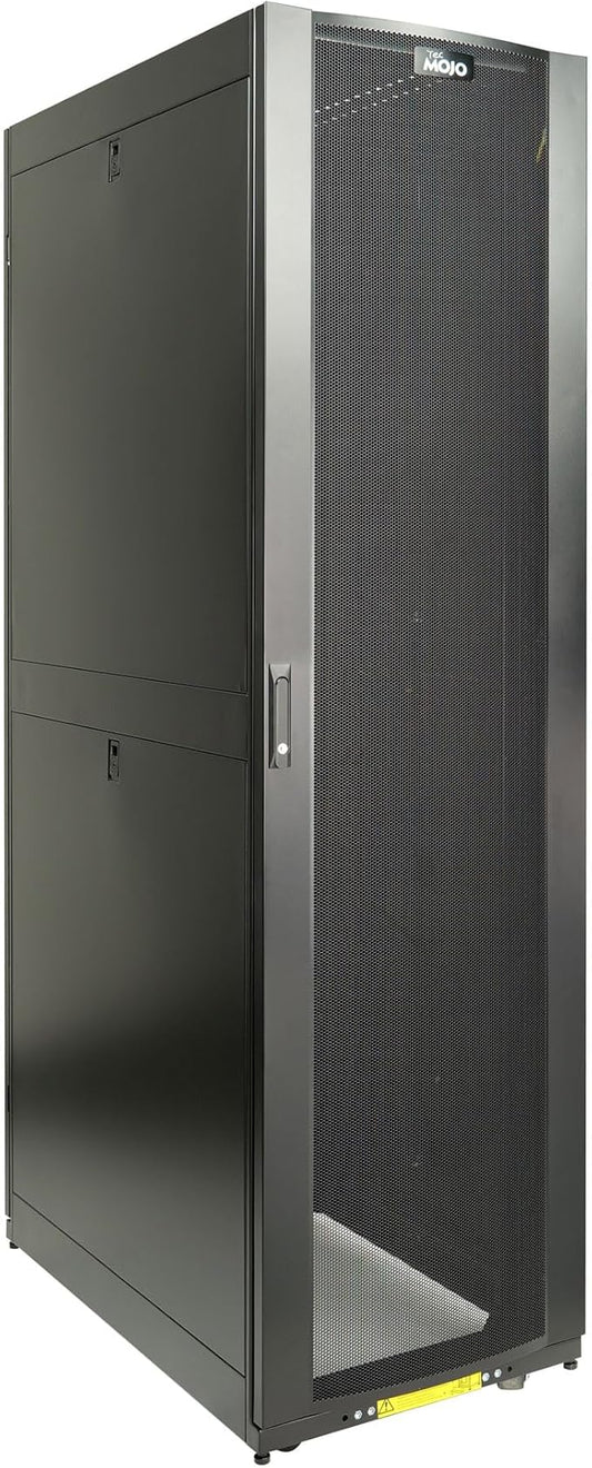 Tecmojo 48U Server Rack Cabinet - PRE-Assembled 24inch Width 43inch Depth IT Network Equipment Cabinet Rack Enclosure with Casters - 3000lbs Weight Capacity(06Black)