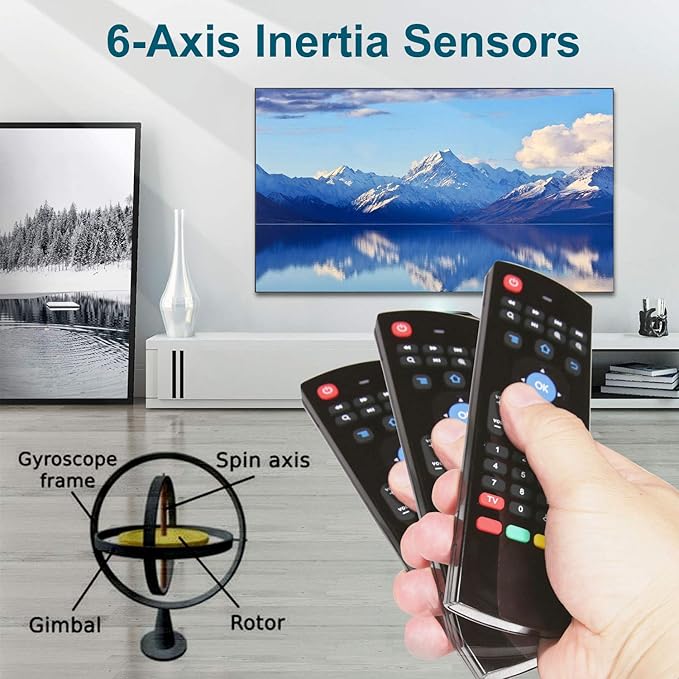 Air Mouse Remote, Rock&Rown MX3 Pro 2.4G Android Box Remote with Mini Wireless Keyboard,Compatible for Android TV/Box/IPTV/Android Projector/HTPC/Xbox/Raspberry Pi
