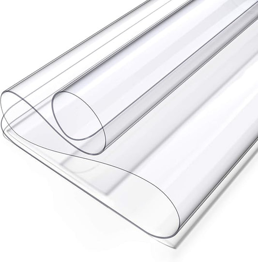 Oterri Clear Writing Desk Pad, 18’’x36” Heat Resistant Waterproof PVC Round Edge Durable Desk Protect Mat, Anti-Static Writing Mat Table Protector