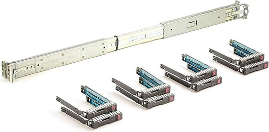 HP ProLiant DL360P G8 8-Bay Upgrade Kit - Rails + 8X 2.5'' SFF Caddies/Sleds (Renewed)